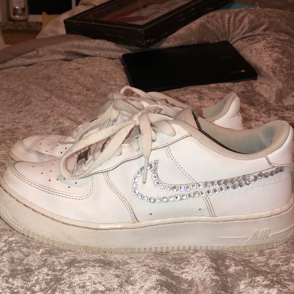 Women’s bedazzled Nike Air Force 1s